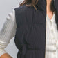 Zip Up Turtleneck Cropped Vest Coat