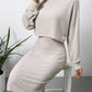 Mock Neck Top and Wide Strap Dress Set