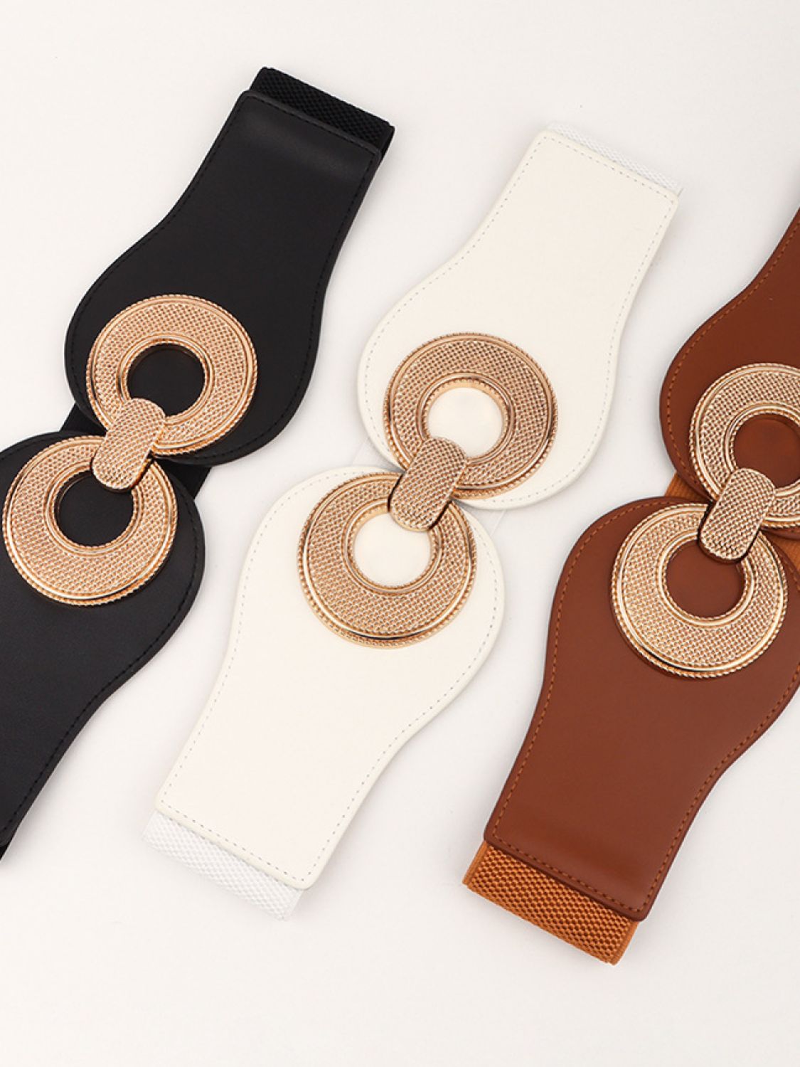 BELT - Alloy Buckle Elastic PU Leather