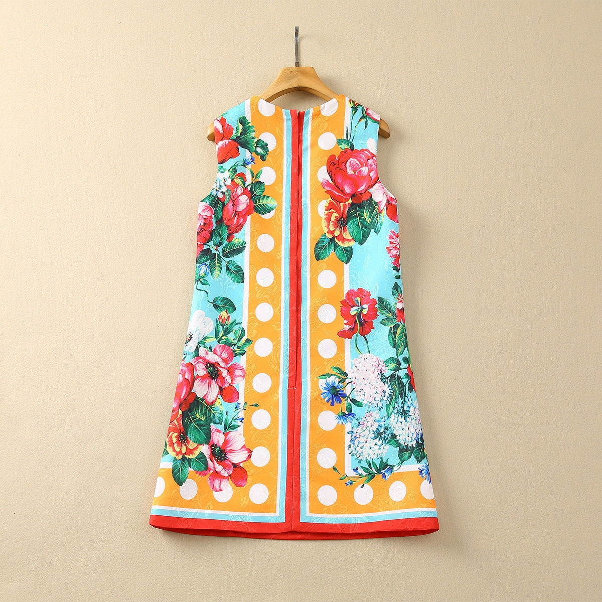 OLGA - Floral Printed Beaded Dress