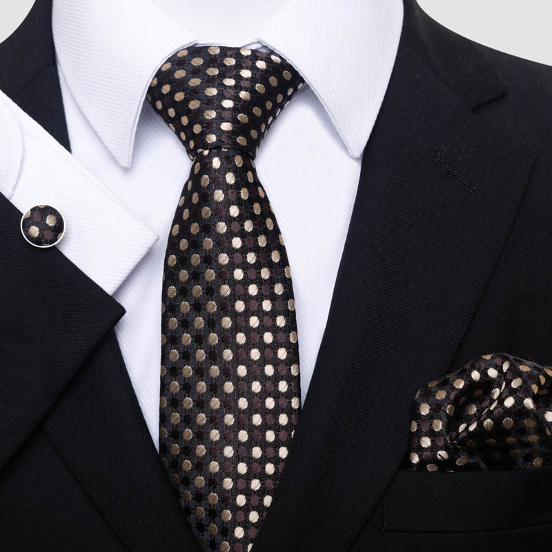 TIE - Business Fashion Square Scarf Cufflinks Set
