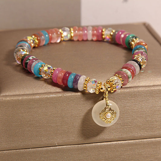 BRACELET - Safety Buckle Pendant Crystal Bracelet