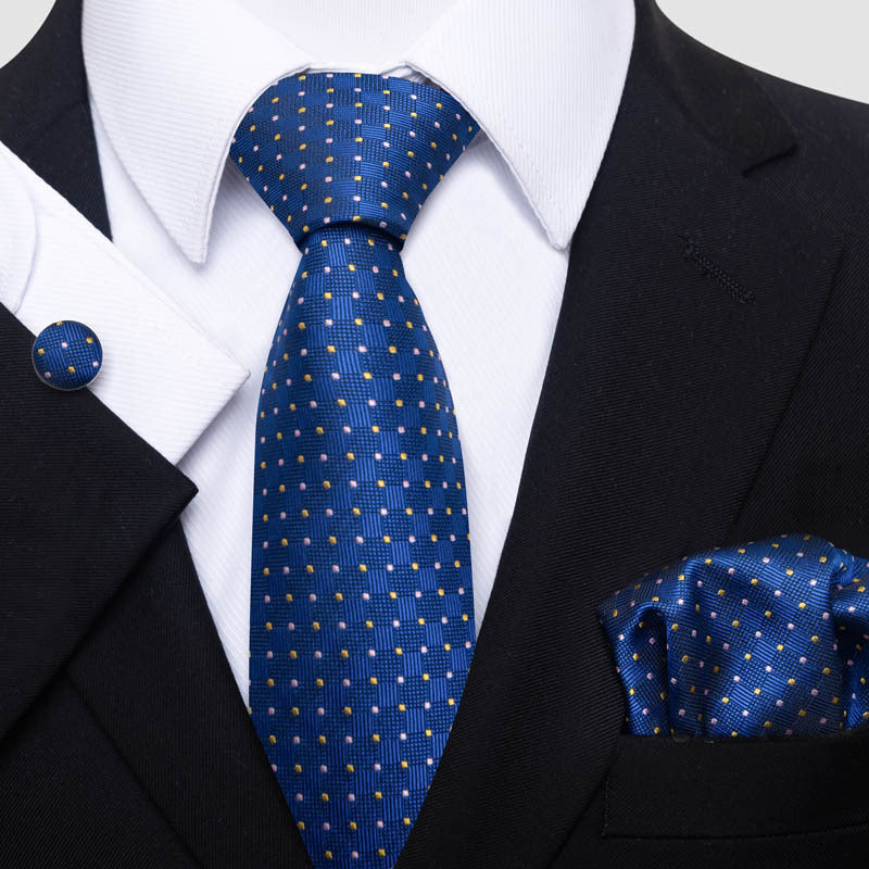 TIE - Business Fashion Square Scarf Cufflinks Set