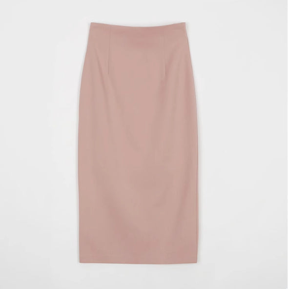 Classic Solid Color Casual High Waist Hip Hugging Long Skirt