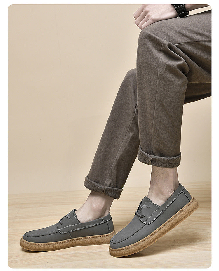 Men's Plus Size Breathable Vintage All-match Fashion Cattle hide Leather Casual Shoes