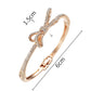 BRACELET -  Diamonds, Bows, Rose Gold Alloy