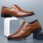 Block Carved Casual Leather Shoes