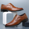 Block Carved Casual Leather Shoes