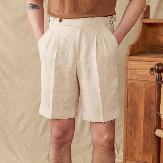 Linen Breathable Shorts Lightweight Italian Casual Naples