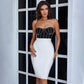 KENDRA - Strapless Rhinestone Bandage Dress