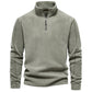 Stand-collar Zippered Sweatshirt With Fleece