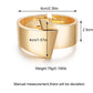 BRACELET -  Elegant Wide Side Cross Symmetrical Spring