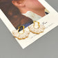 EARRINGS - Handbag Shape Wavy Enamel Glaze
