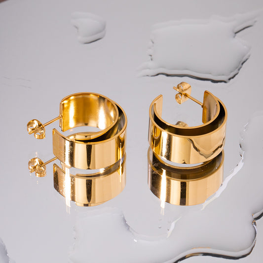 EARRINGS - Fashion Double-layer Glossy Small