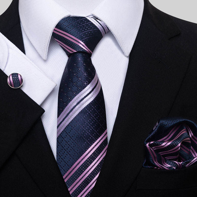 TIE - Business Fashion Square Scarf Cufflinks Set