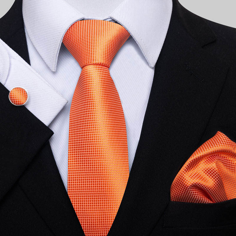 TIE - Business Fashion Square Scarf Cufflinks Set