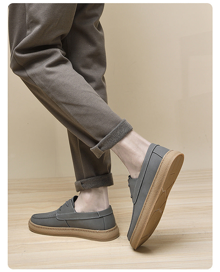 Men's Plus Size Breathable Vintage All-match Fashion Cattle hide Leather Casual Shoes