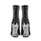 Rhinestone Tiger Tooth Skull Booties - Black & Gold, Black & Silver