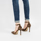 European Hollowed With Pointed Toe Stiletto Leopard Print