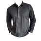 Zipper Design Seamless Elastic Slim Fit Striped Long Sleeve Shirt