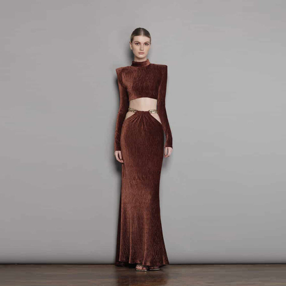GRACE - Metal Chain Skirt Set