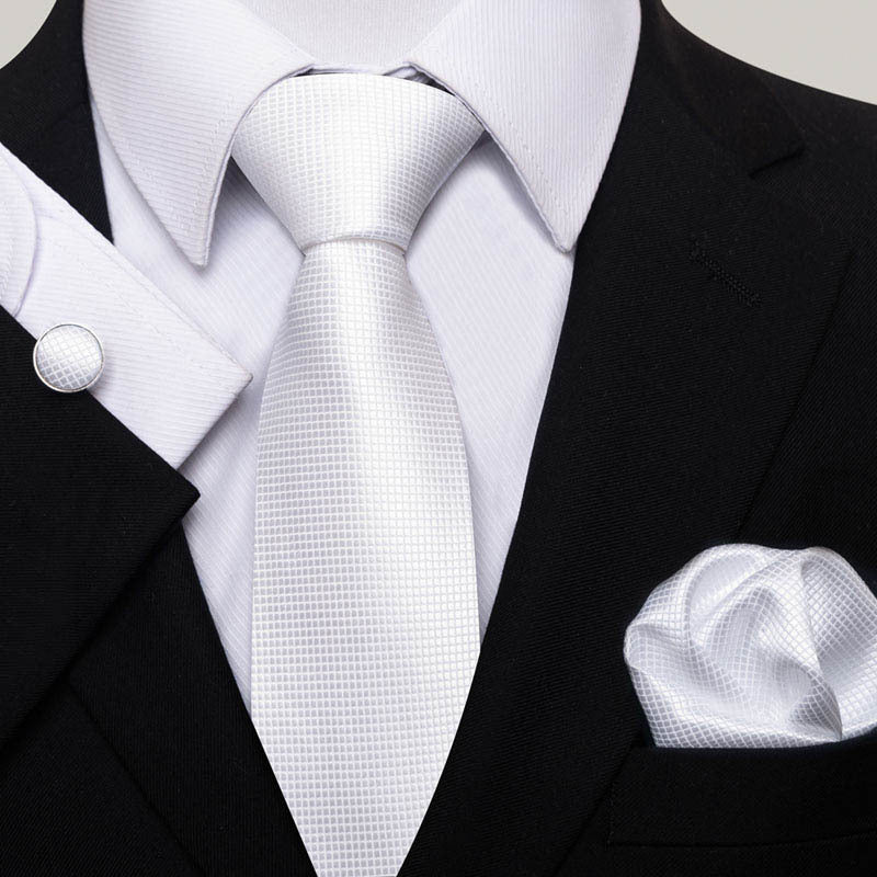 TIE - Business Fashion Square Scarf Cufflinks Set
