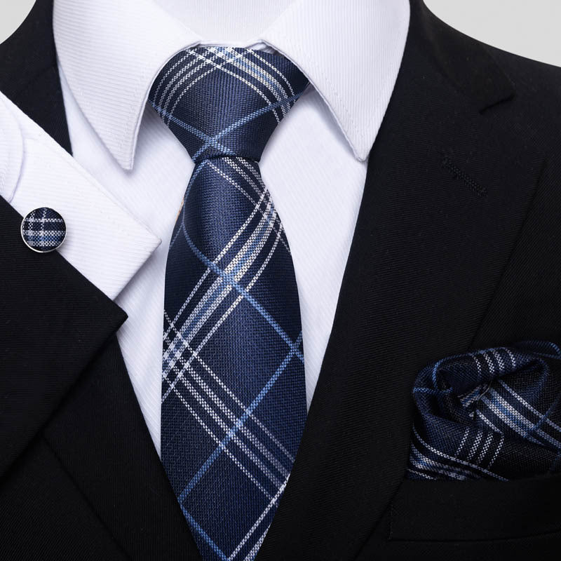 TIE - Business Fashion Square Scarf Cufflinks Set