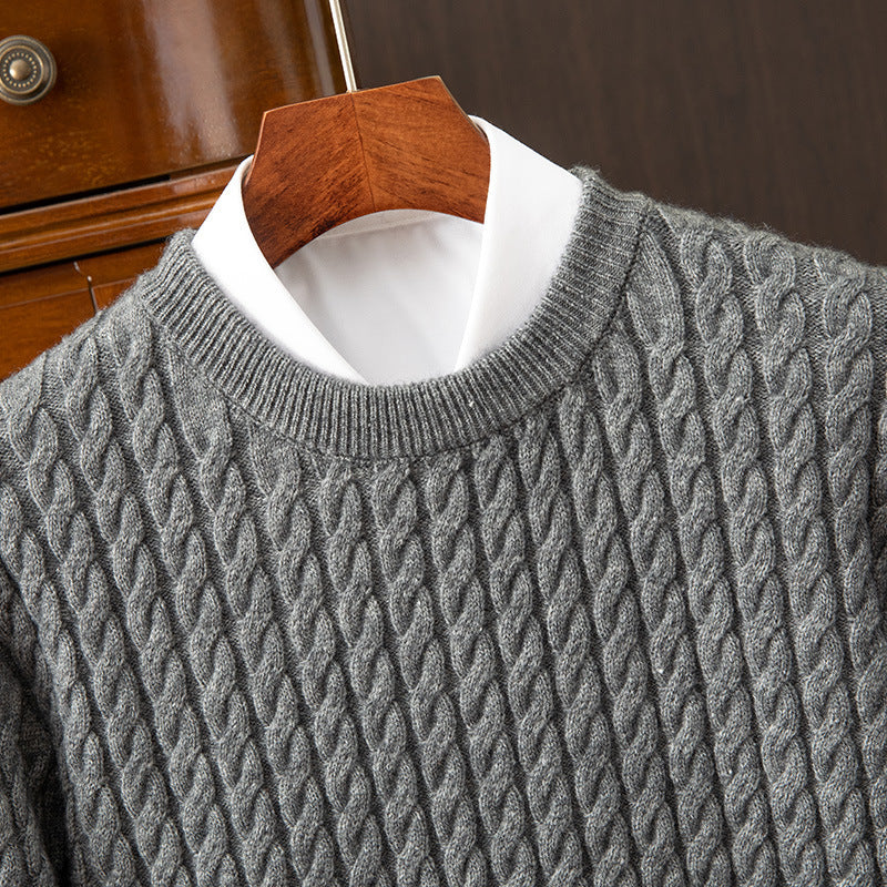 Knitwear Round Neck Loose Thick Twist