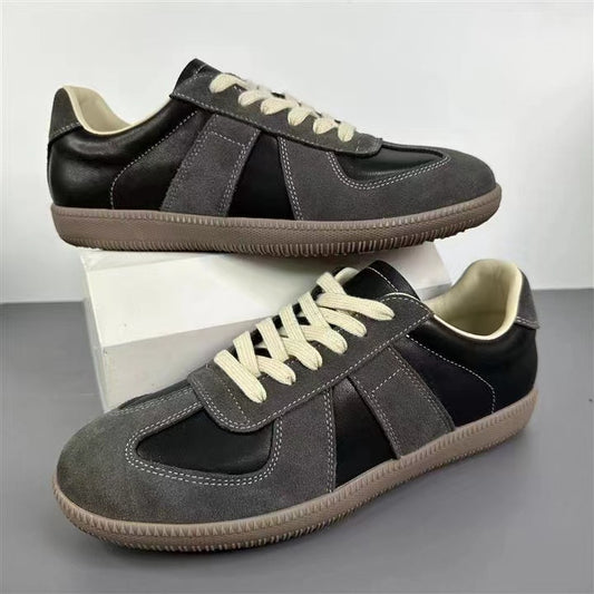 German Men's Leather Shoes Casual Trendy All-match Breathable Soft Bottom