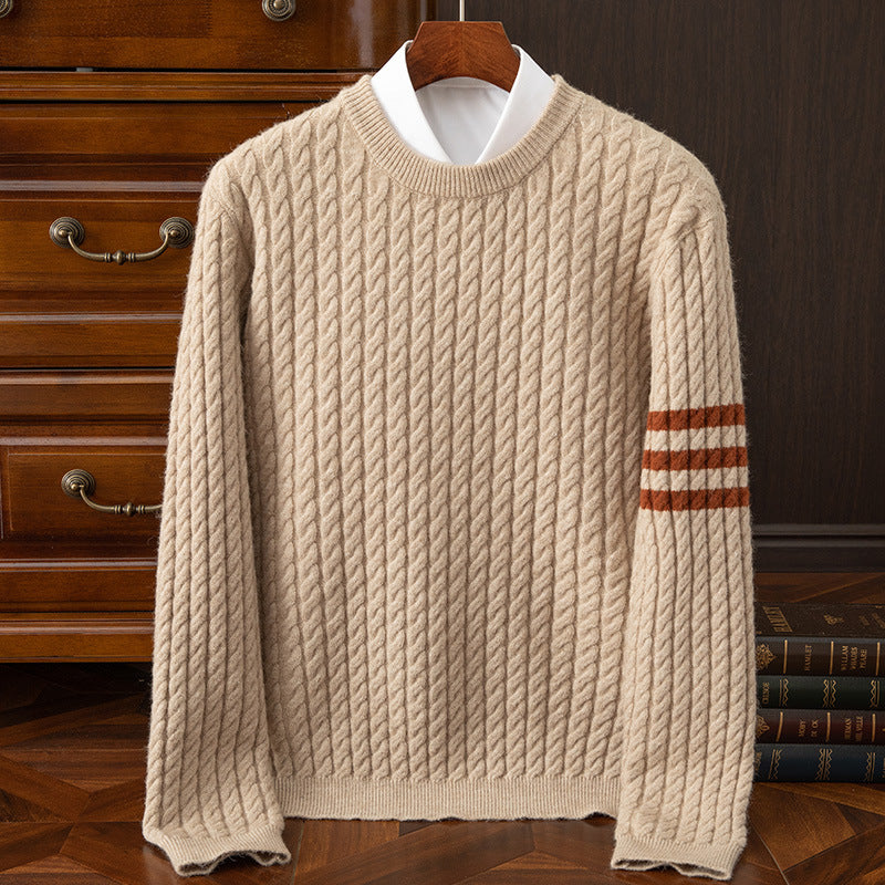 Knitwear Round Neck Loose Thick Twist