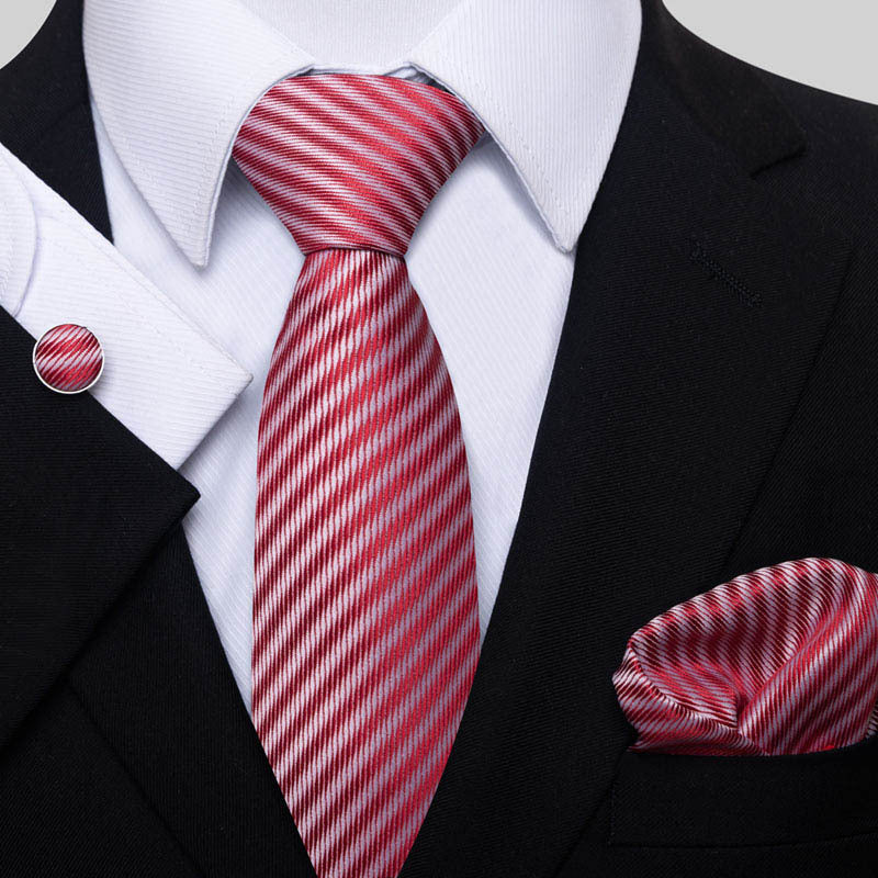 TIE - Business Fashion Square Scarf Cufflinks Set