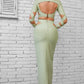 MYSIE - Cut-out Round Neck Maxi Wrap Dress