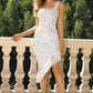 GRACE - Fringed Asymmetrical Hem Dress