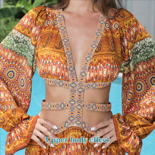 HARPER -  Summer Pattern Hem Dress