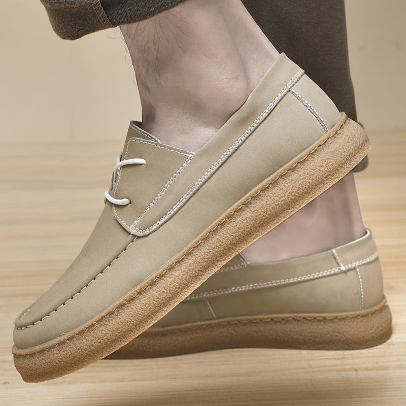 Men's Plus Size Breathable Vintage All-match Fashion Cattle hide Leather Casual Shoes