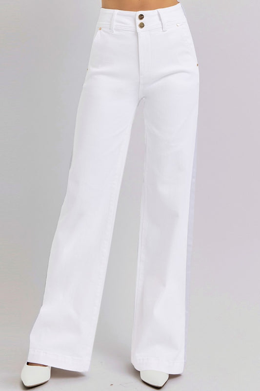 RISEN Tummy Control Wide Leg Jeans