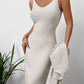 Mock Neck Top and Wide Strap Dress Set