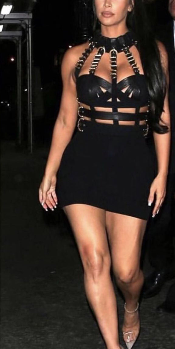 PALOMA - Chocker Bandage Mini Dress