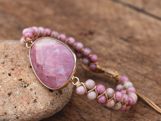 BRACELET - Stone Hand Woven Charm